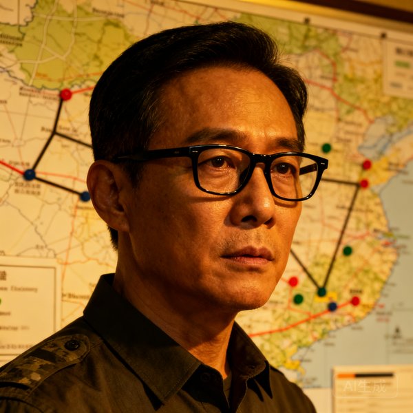 一位戴着黑框眼镜的华裔中年男性,背景是战术白板